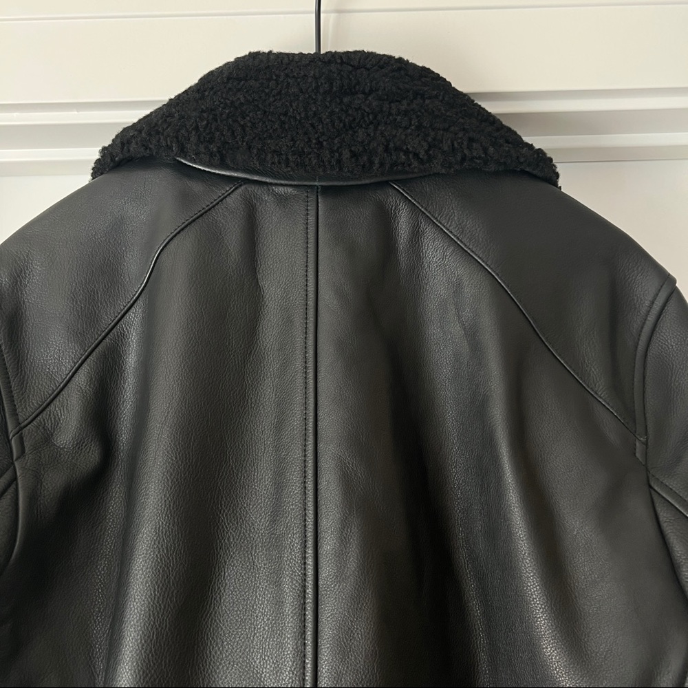Rag & Bone Buzz Shearling-Trim Leather Moto Jacket - Picture 5 of 14